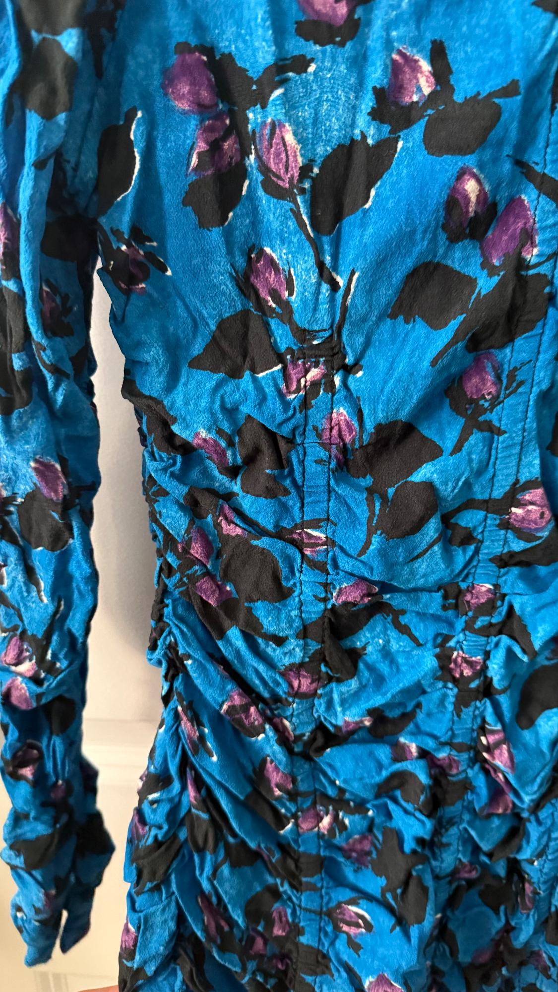 DRAPED PRINT DRESS - Image 4