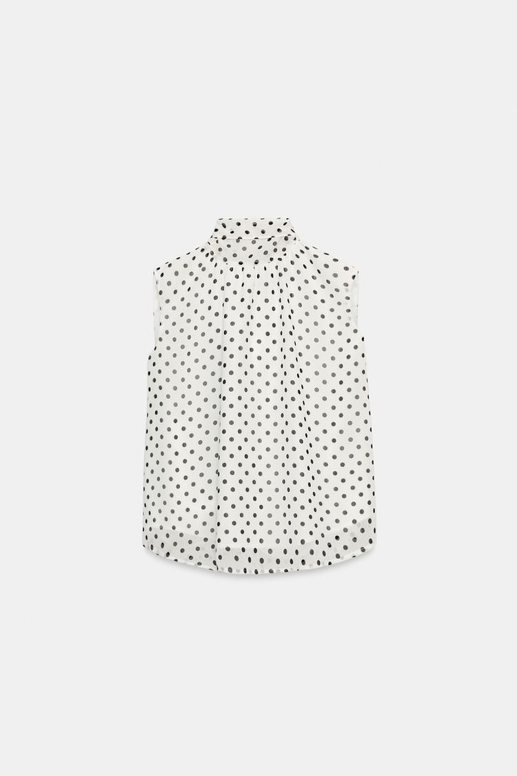POLKA DOT BLOUSE WITH BOW