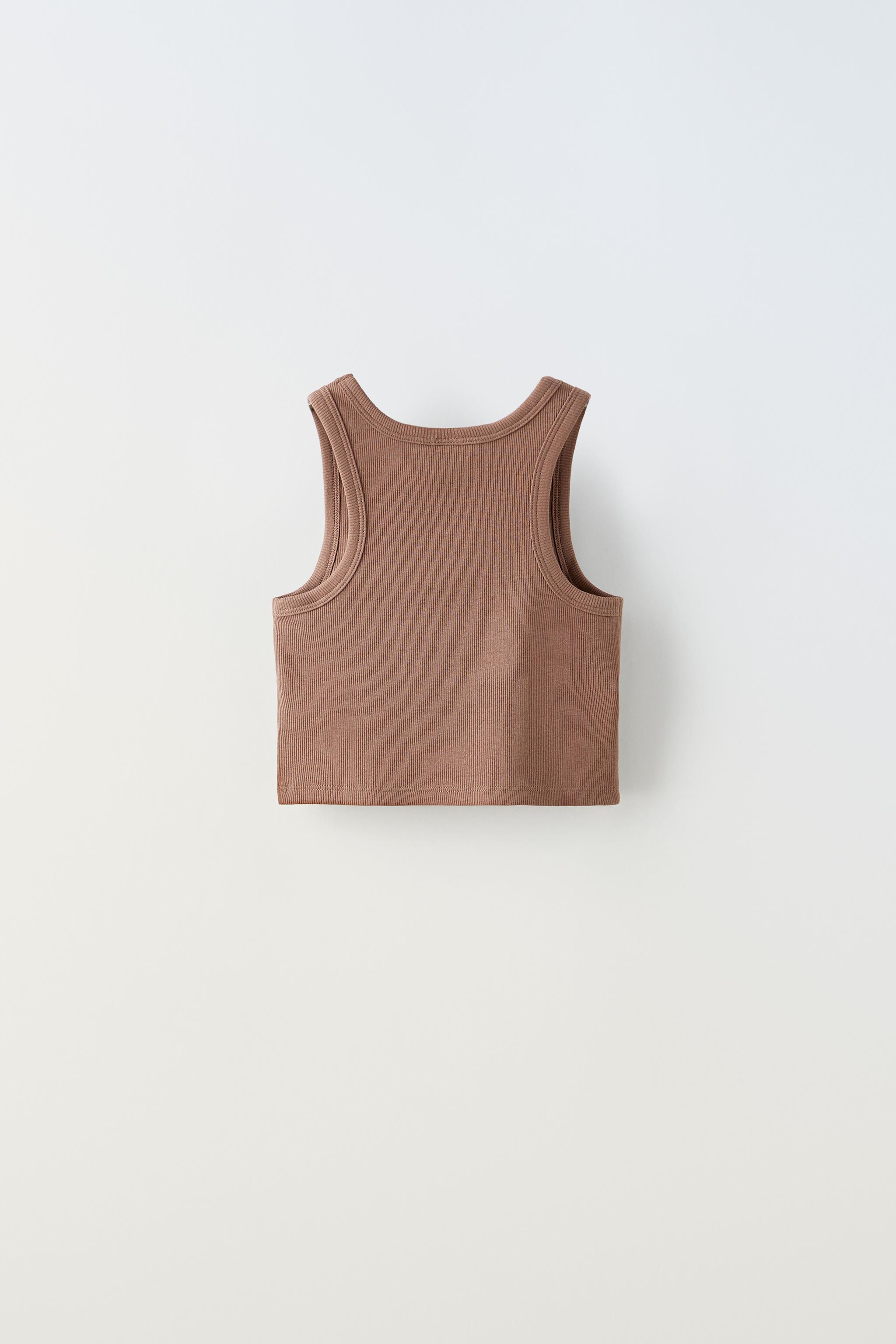 Camiseta marron niña discount zara