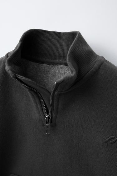 ZIP-UP SWEATSHIRT WITH POUCH POCKET - Anthracite grey by Zara - Image 2
