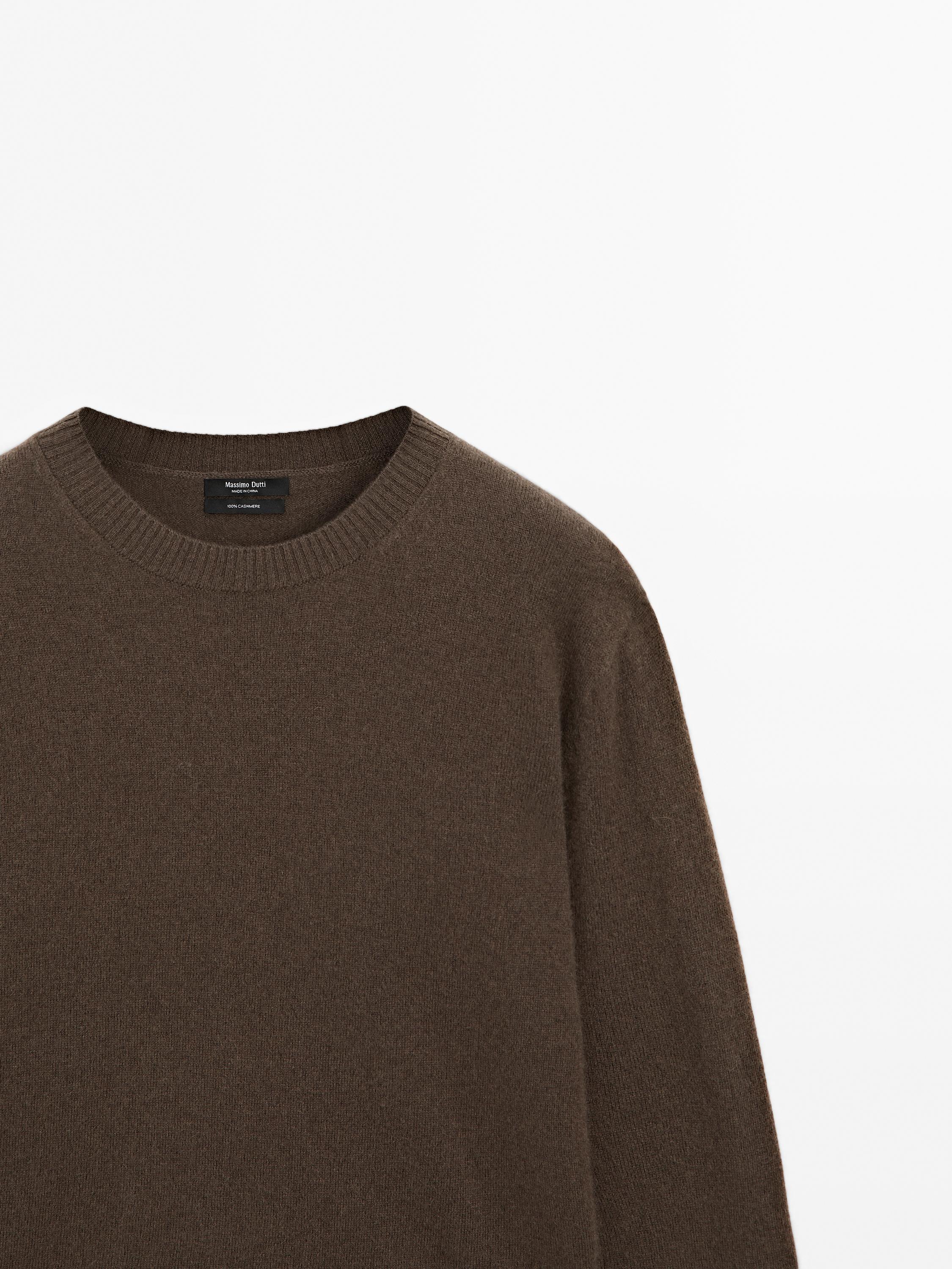 100% cashmere crew neck sweater