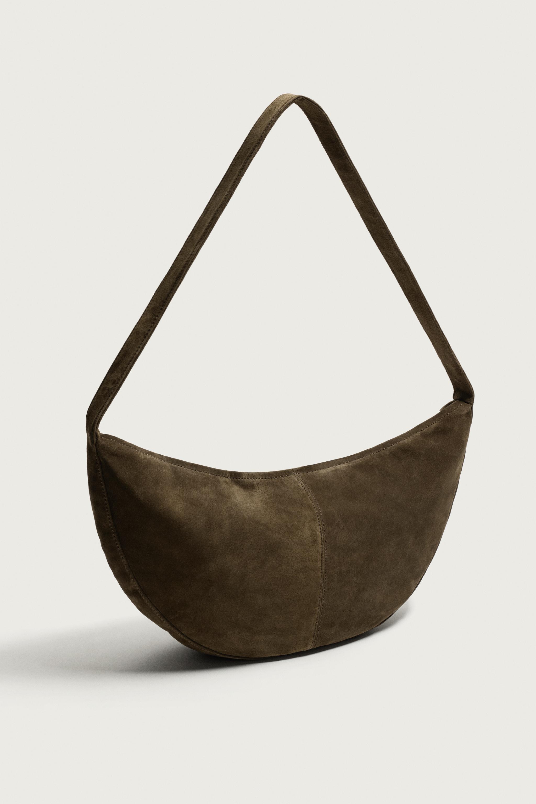 LEATHER SHOULDER BAG — Khaki Green (alternate view)