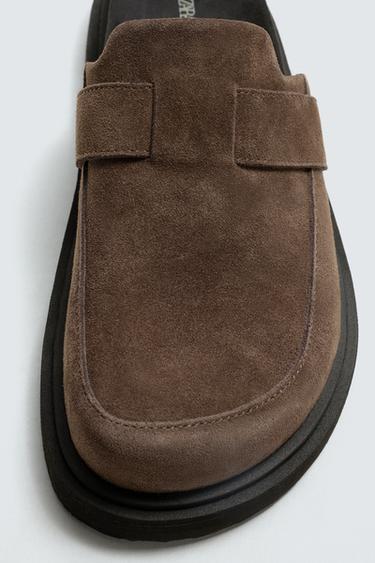 SABOTS EN CUIR - Marron de Zara - Image 5