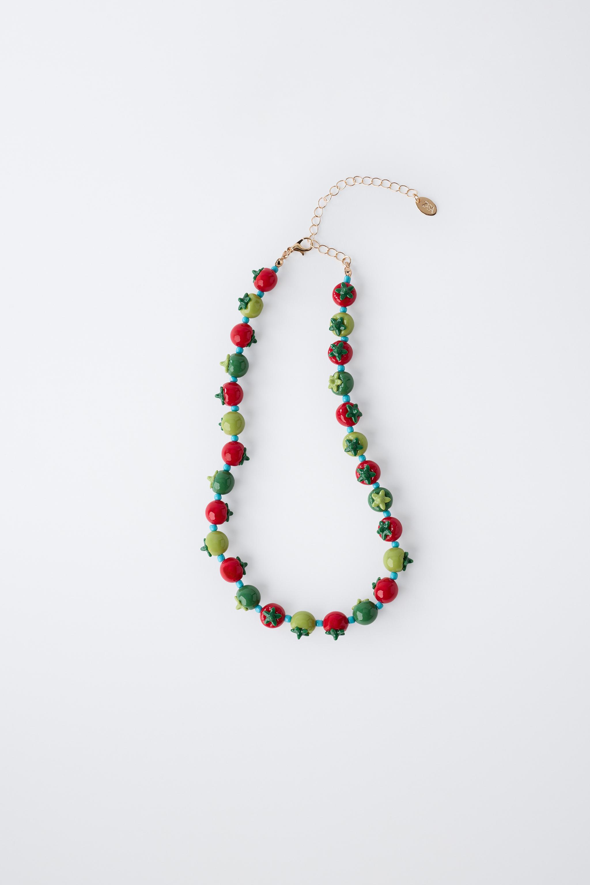 TOMATO BEAD NECKLACE - Red | ZARA Canada