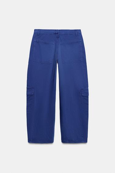 OVERSIZE CARGO TROUSERS - Indigo by Zara - Image 5