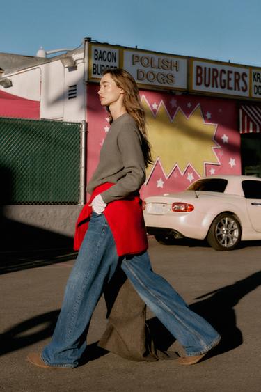 PULL EN MAILLE UNIE - Vison moyen de Zara - Image 3