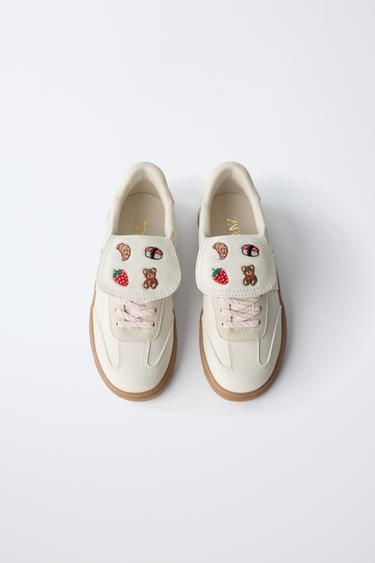 TENNIS À RABAT ET PIÈCES - Blanc de Zara - Image 4