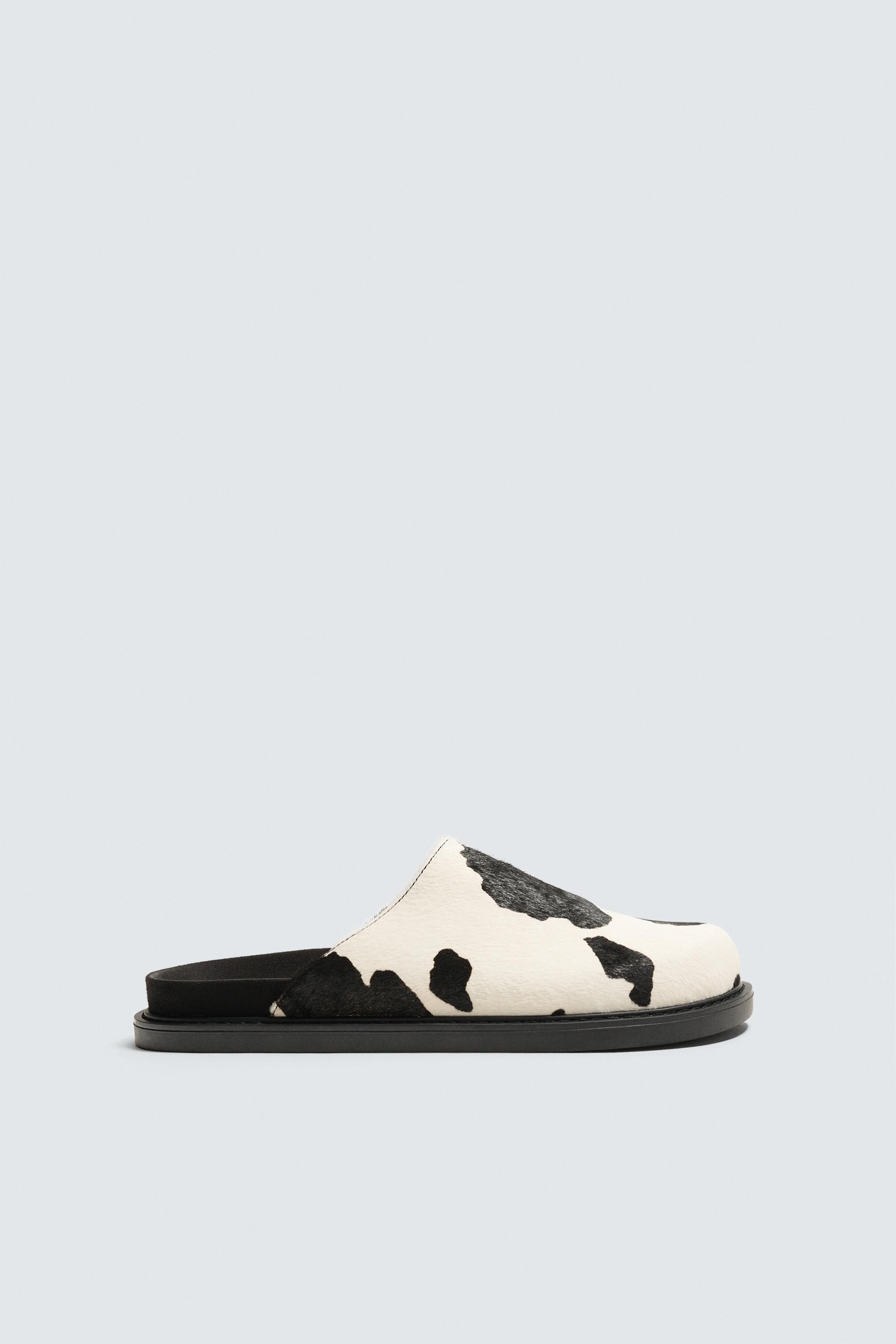 COWHIDE LEATHER CLOGS