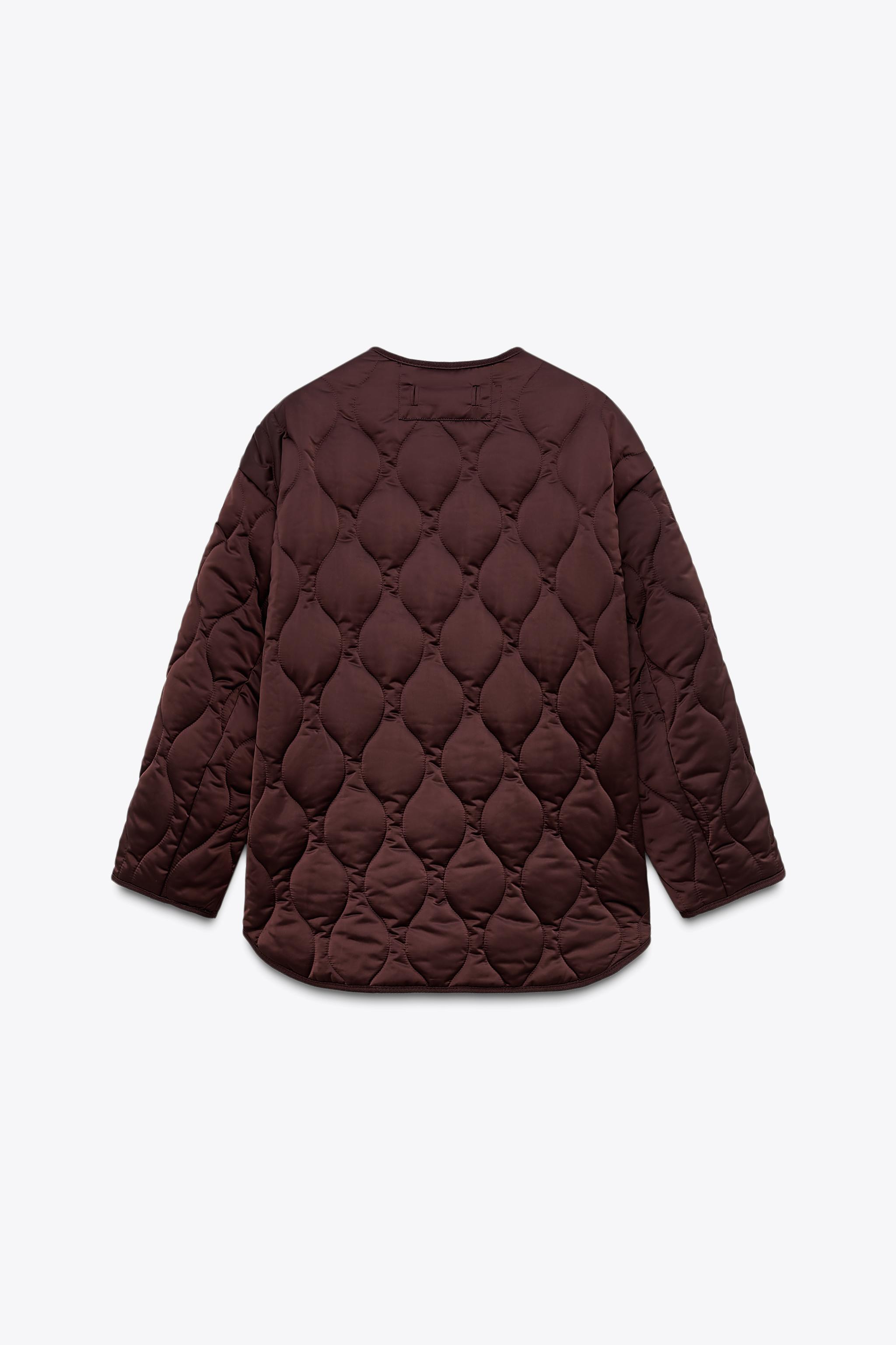 ★ZARA★ SATIN PADDED JACKET ZW COLLECTION SATIN PADDED JACKET ZW COLLECTION - Brown | ZARA Australia