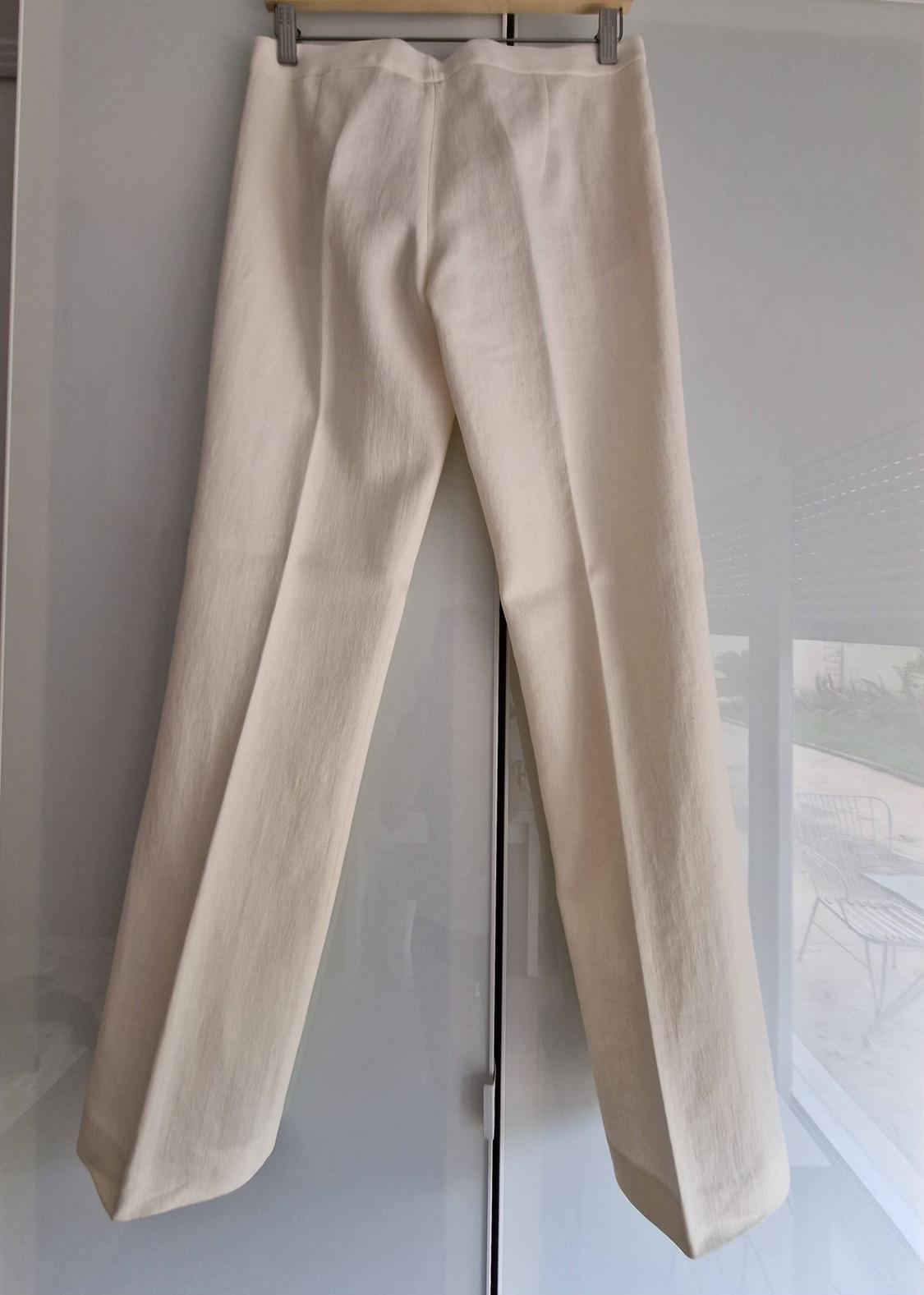 LOW RISE LINEN BLEND TROUSERS - Image 3