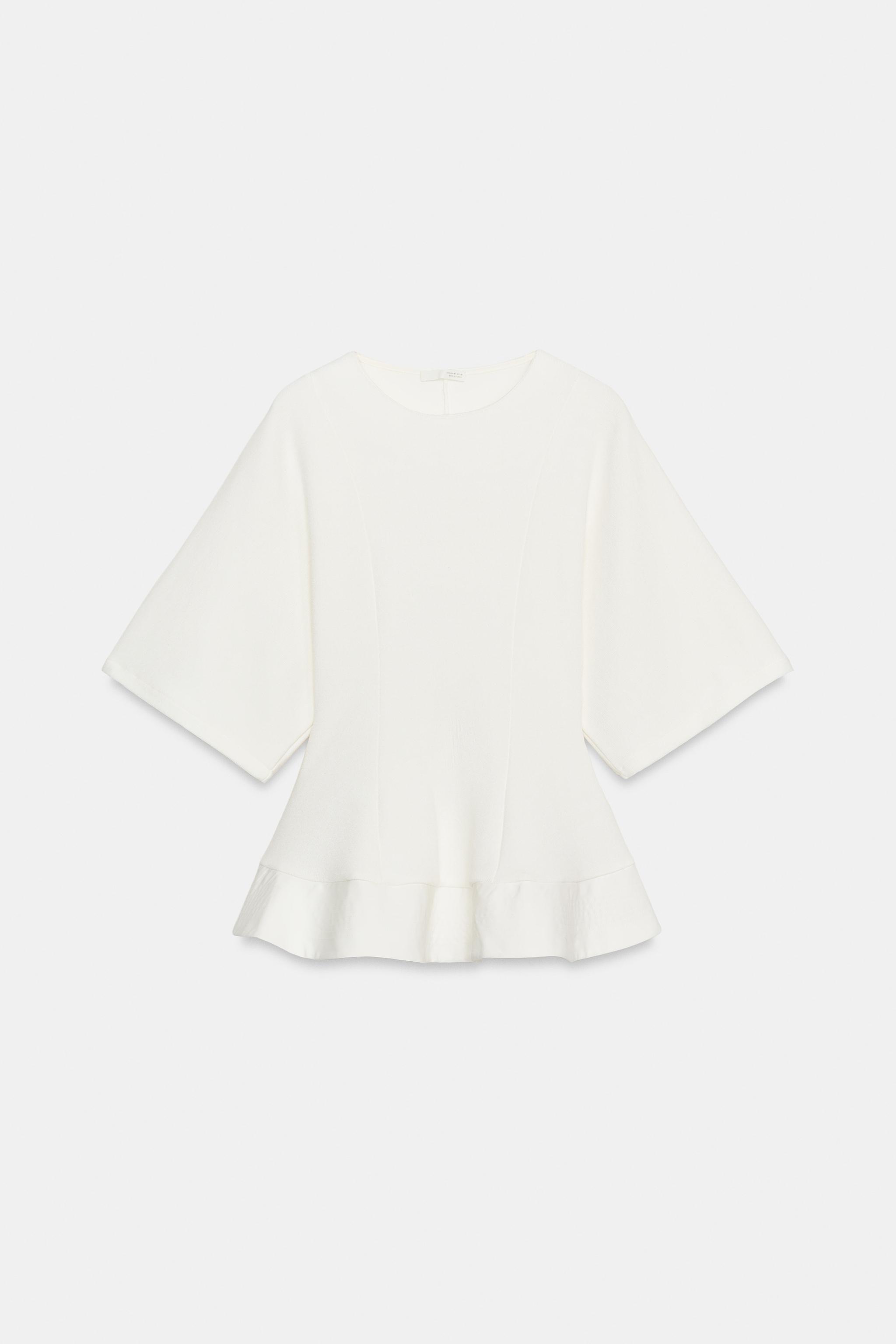Женские топы Zara SOFT PEPLUM TOP — фото 6