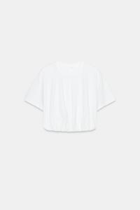 T-shirt Zara Blanc Imprimé Animal Noir – Taille M/8-10 – Coton élasthanne – Occasion Très Bon état