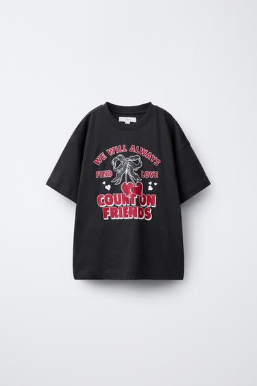 CAMISETA ESTAMPADA - Antracita oscuro de Zara - Imagen 0