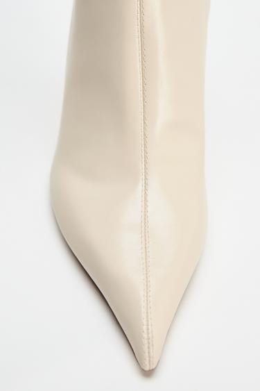 BOTTES À TALONS FINS - Blanc de Zara - Image 5