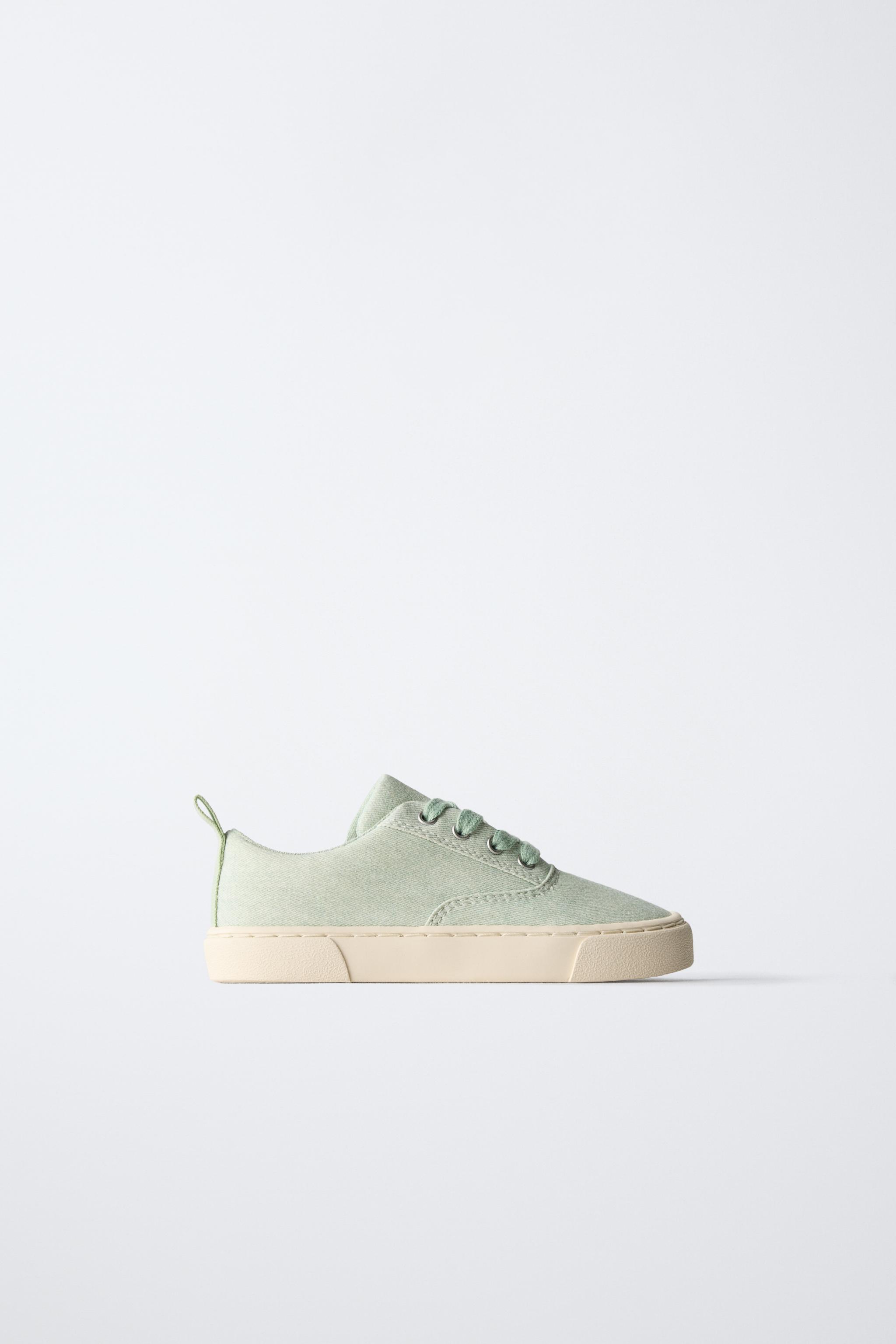 COTTON SNEAKERS - Green | ZARA South Africa