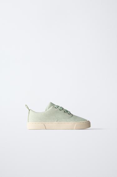 COTTON SNEAKERS - Green by Zara - Image 0