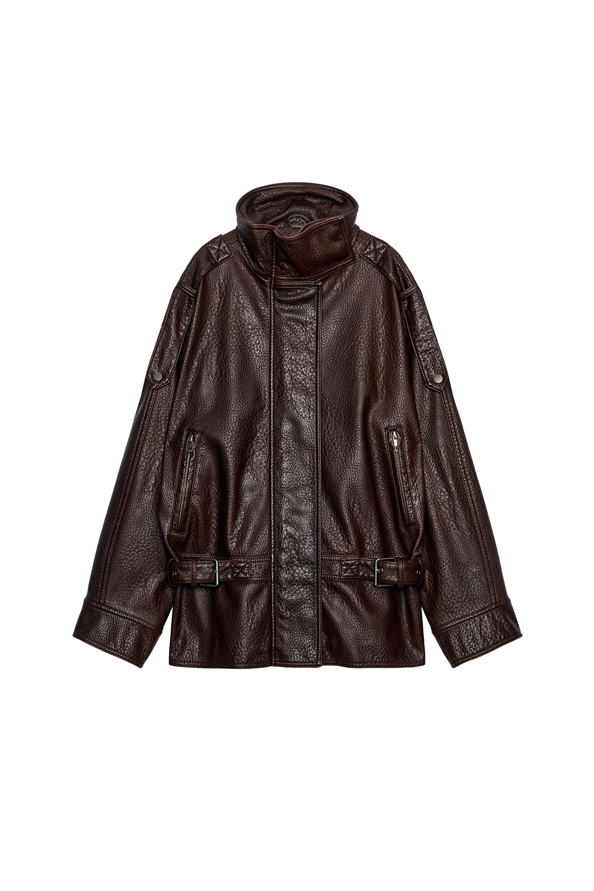 CAZADORA BIKER EFECTO PIEL ZW COLLECTION
