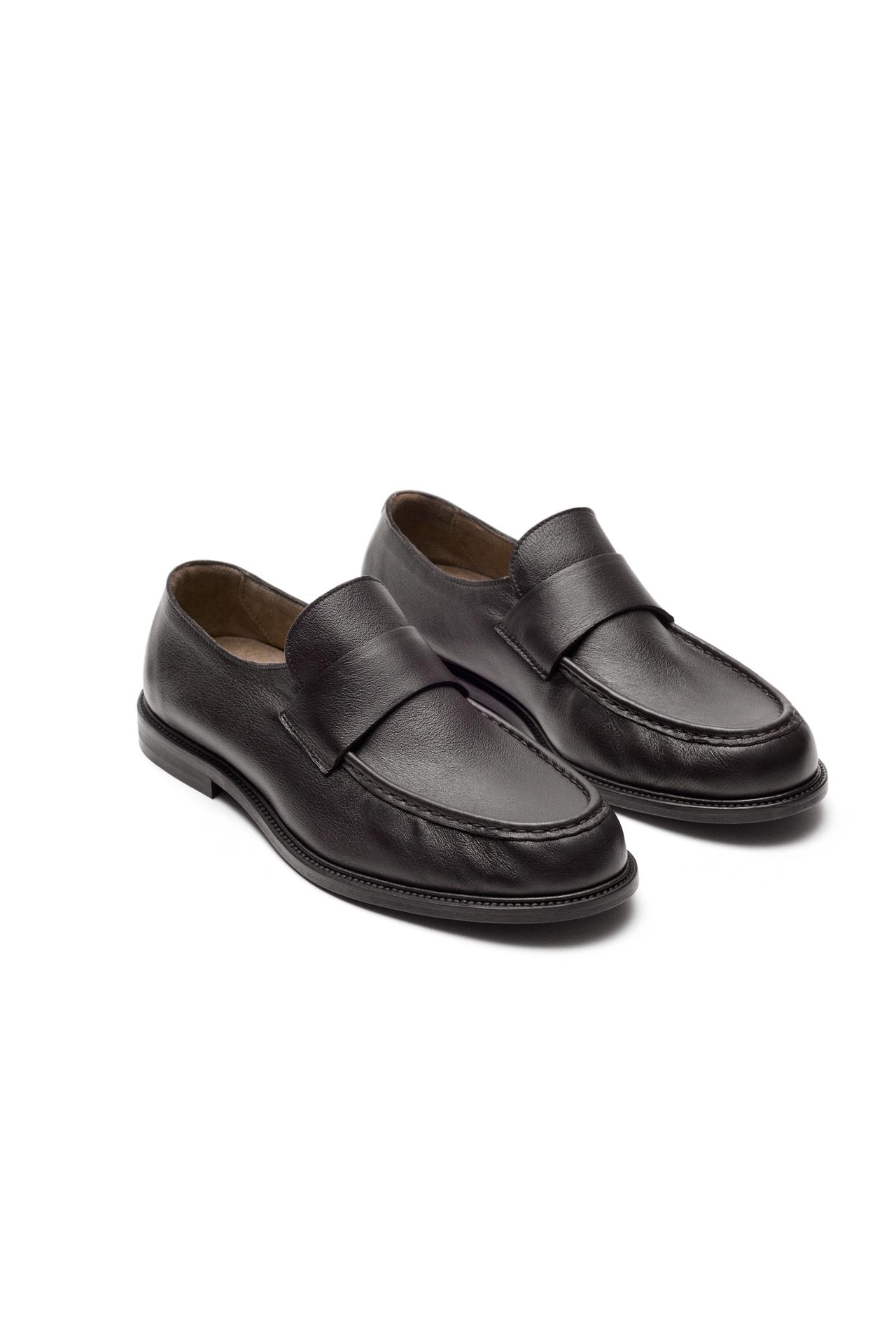Soft leather moc toe loafer - LIMITED EDITION — Dark brown