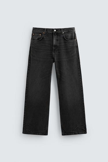JEANS FLARE FIT BAGGY - Carbón de Zara