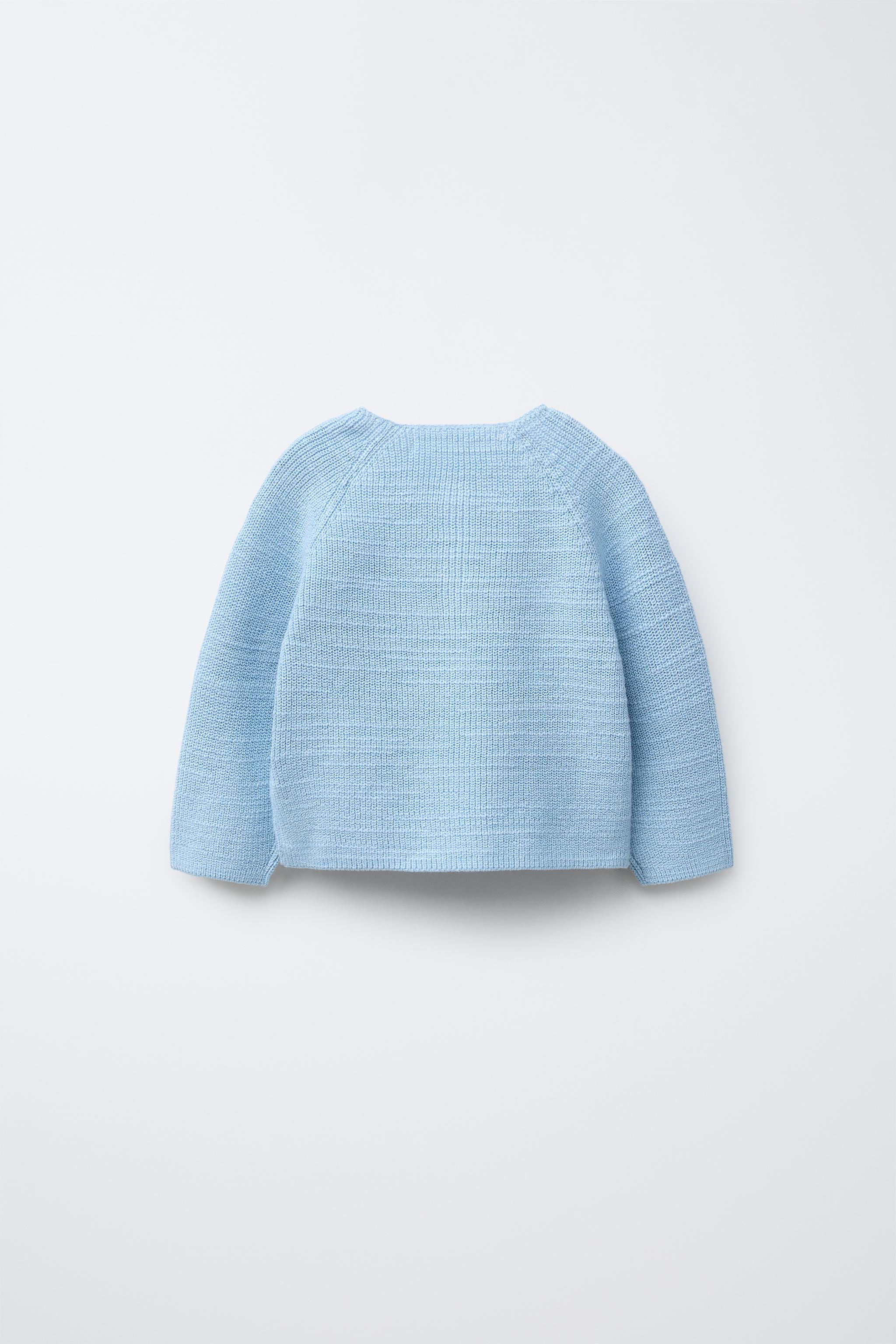 ニット ヘンリーネック セーター - ライトブルー | ZARA Japan