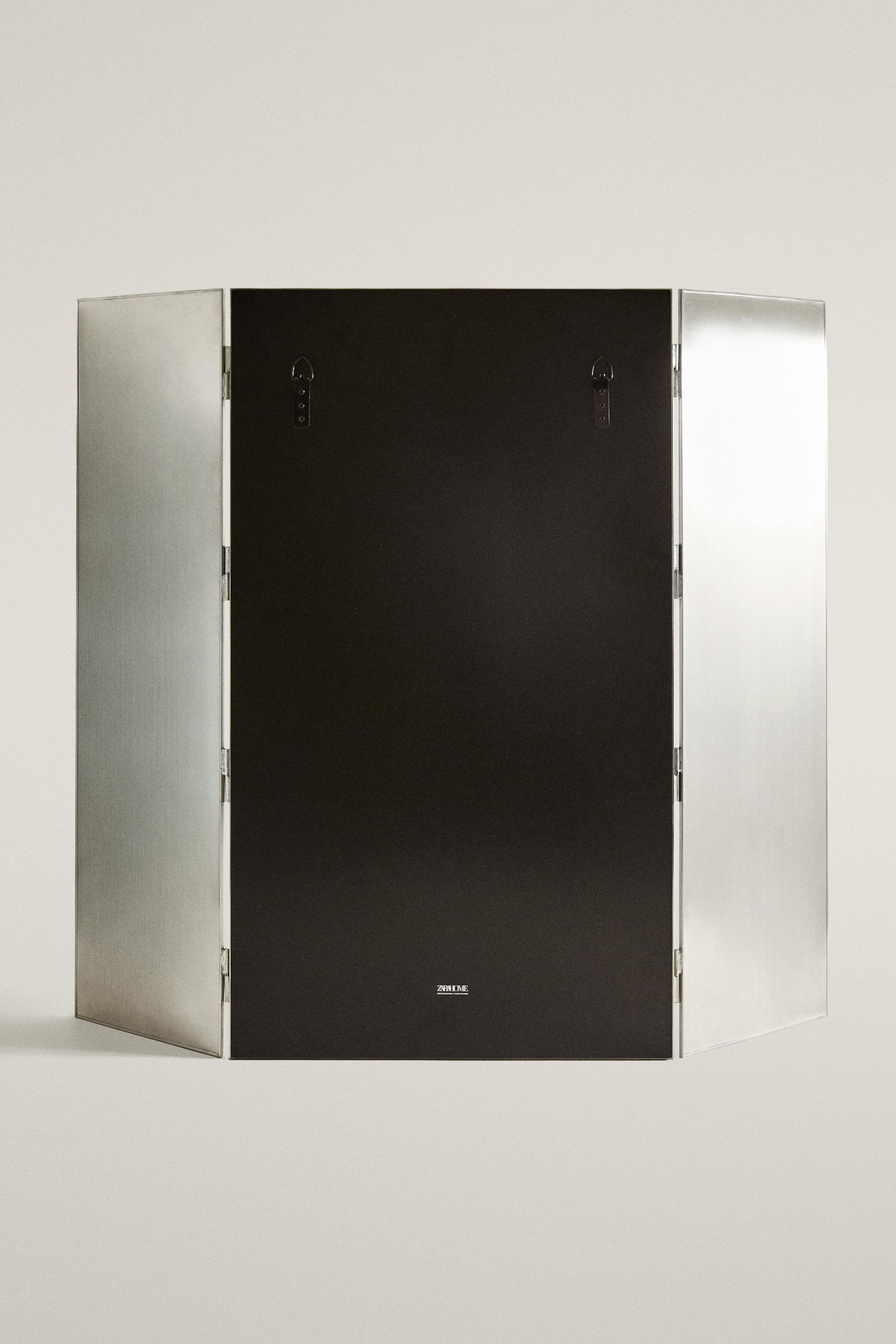 METAL EDGE TRIFOLD MIRROR