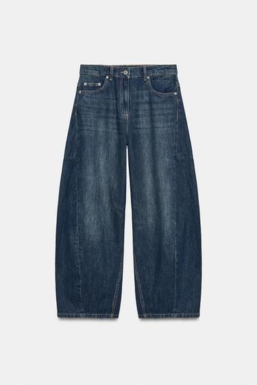 JEANS ZW COLLECTION A PALLONCINO VITA MEDIA - Azzurro medio di Zara