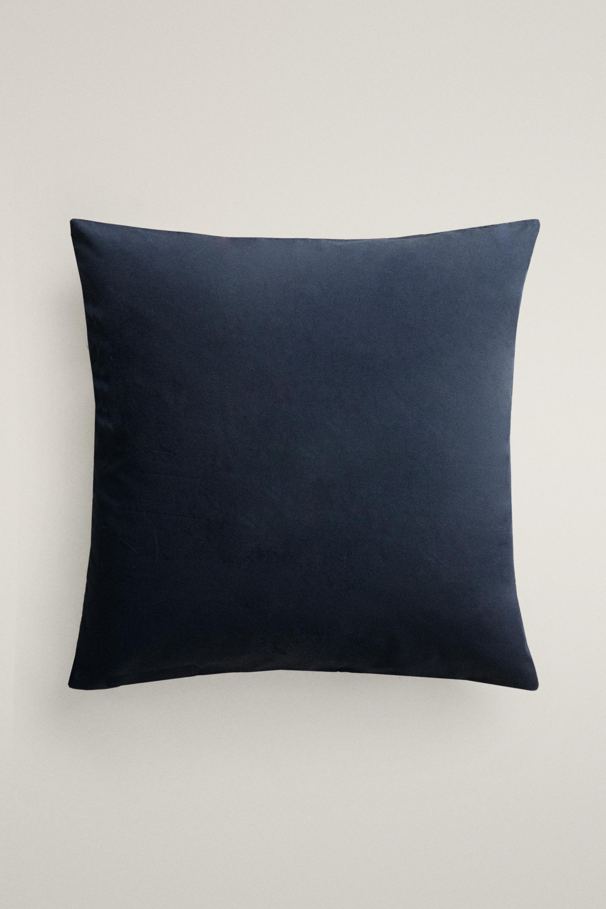 REVERSIBLE COTTON PERCALE PILLOWCASE — Blue