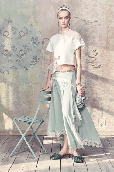 Zara LOOK - Ecru / Green