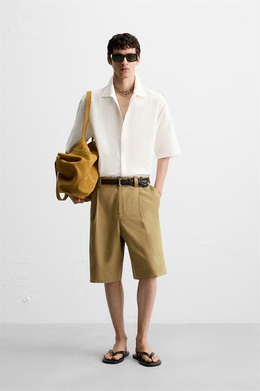 قميص RELAXED FIT بملمس - أبيض الخاص بـ Zara - صورة 0