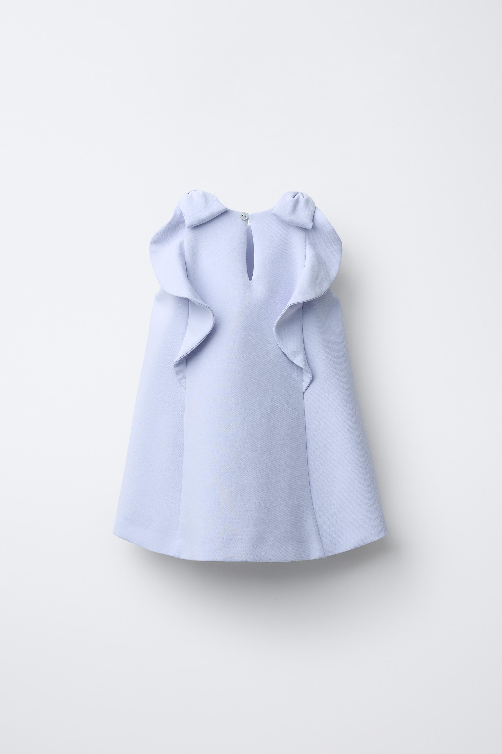 RUFFLED AND BOW DRESS - Pastel blue | ZARA United States