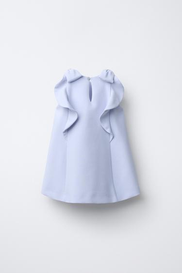 ROBE À VOLANTS ET LACETS - Bleu pastel de Zara - Image 1
