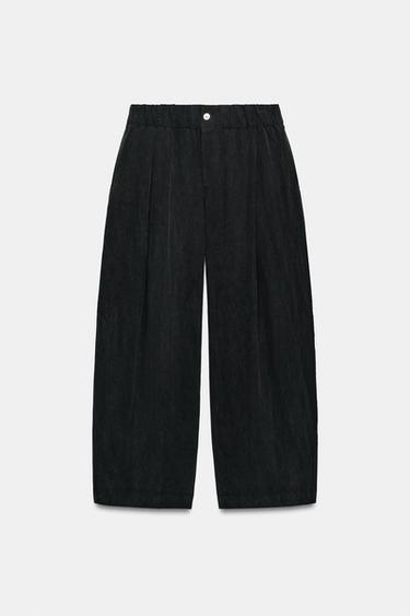 アンクル丈フルイドパンツウォッシュブラックZaraのアンクル丈フルイドパンツ - ウォッシュブラック 