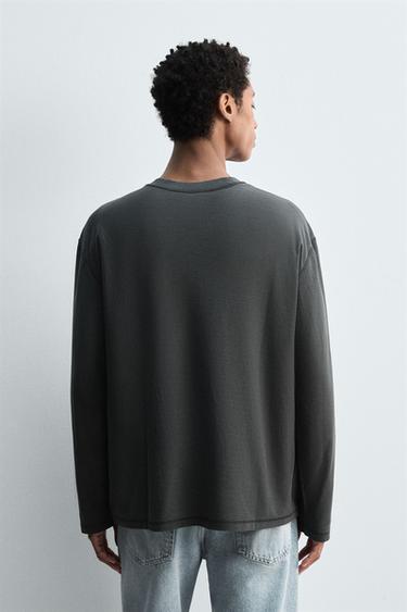 REVERSE EFFECT T-SHIRT - Anthracite grey by Zara - Image 2
