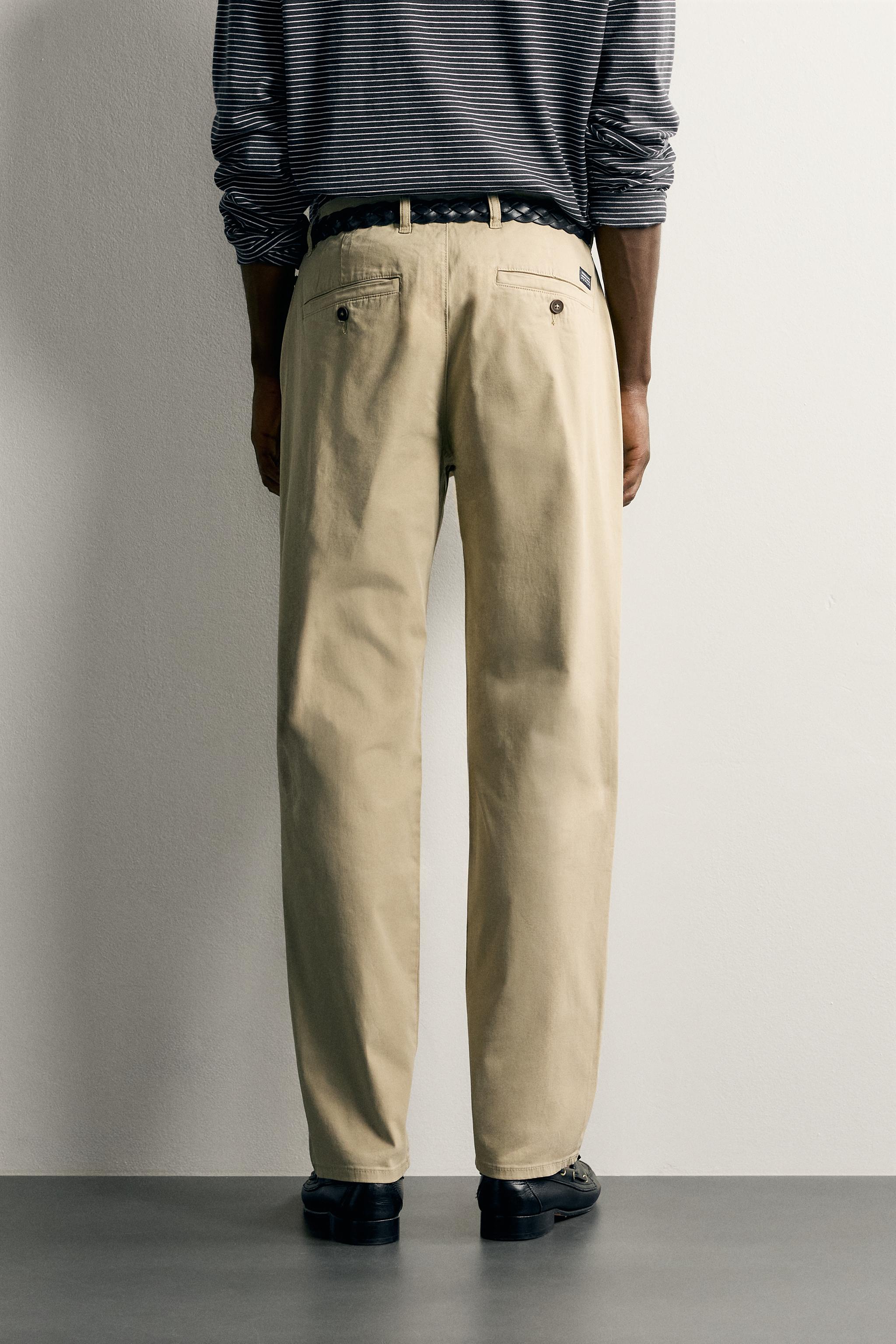 Мужские брюки Zara SLIM FIT CHINO PANTS — фото 3