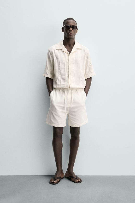 REGULAR FIT COTTON BLEND SHORTS from Zara - $59.90