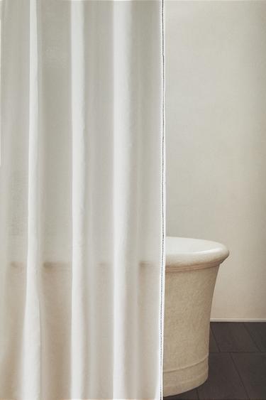 RIDEAU DE DOUCHE SURPIQÛRE - Blanc cassé de Zara - Image 4