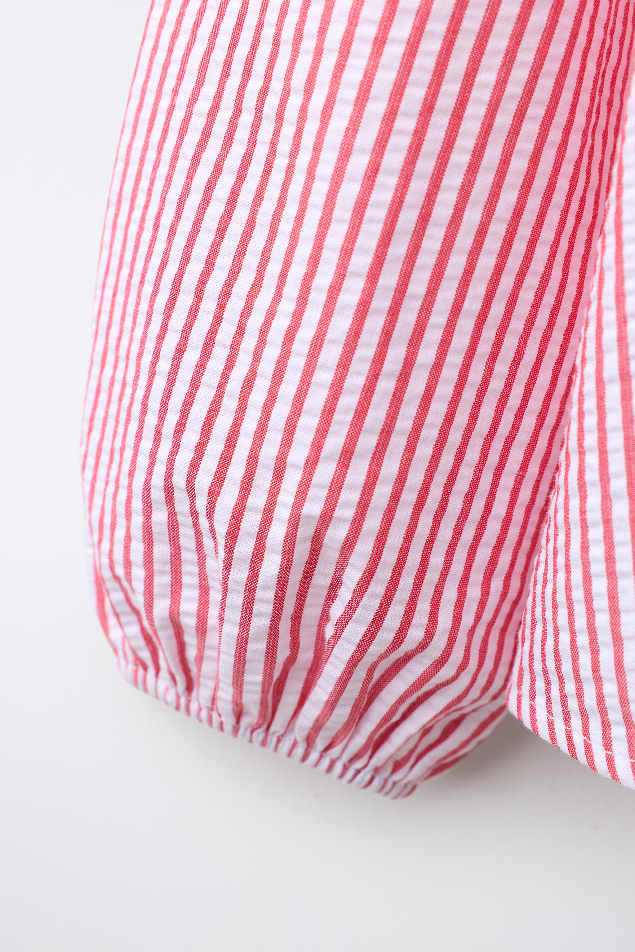 Детские рубашки Zara HEART AND STRIPE PETER PAN COLLAR SHIRT — фото 4
