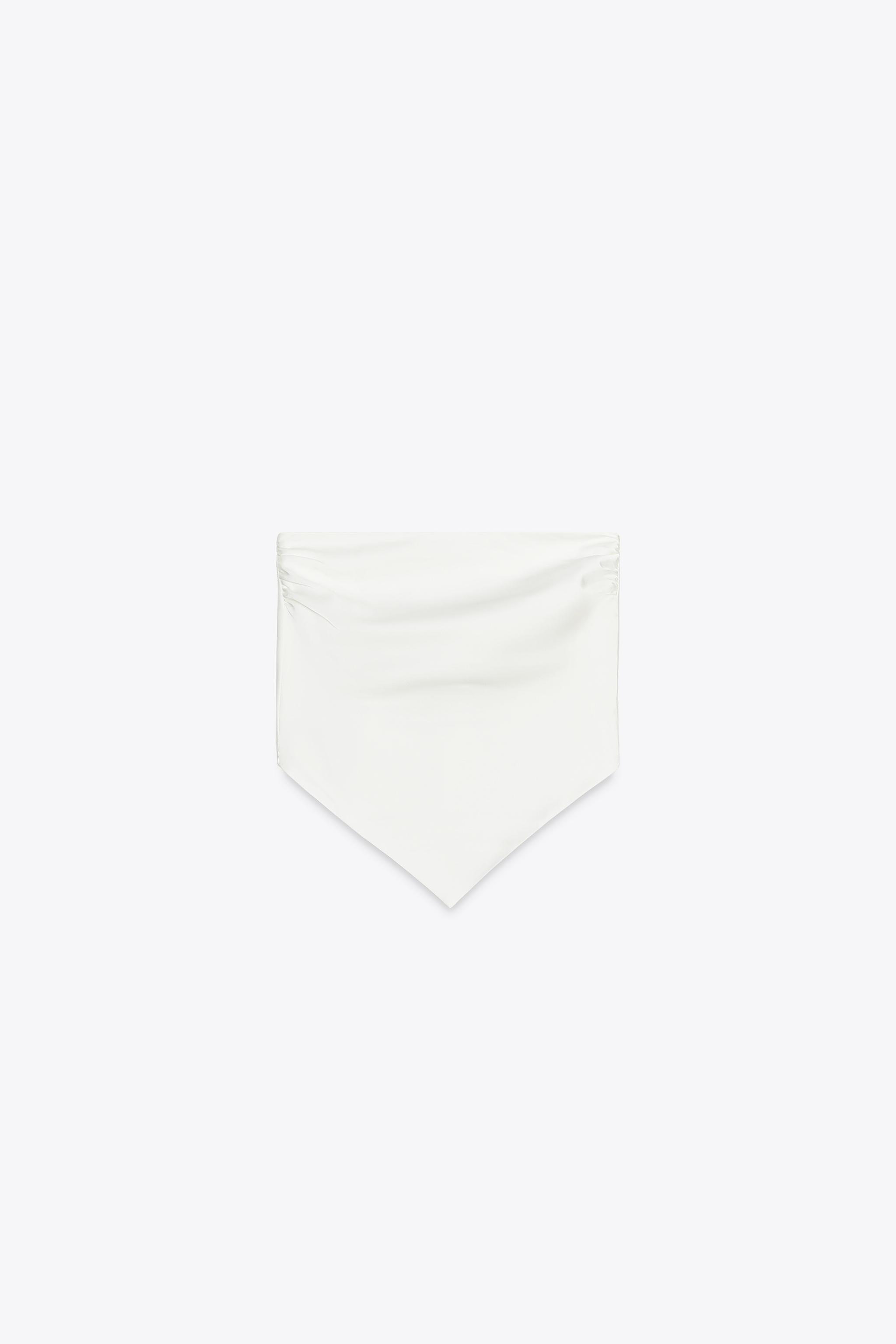 SATIN EFFECT HANKY TOP