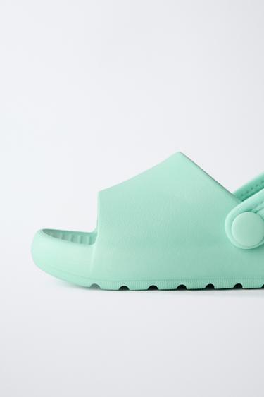 RUBBERISED SLIDERS - Green by Zara - Image 5