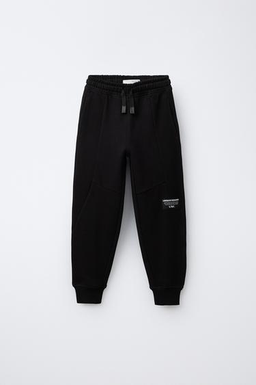 PIQUÉ INTERLOCK JOGGERS - Black by Zara - Image 0