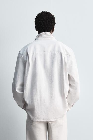 LIGHTWEIGHT DENIM SHIRT LIMITED EDITION - Oyster-white by Zara - Image 2