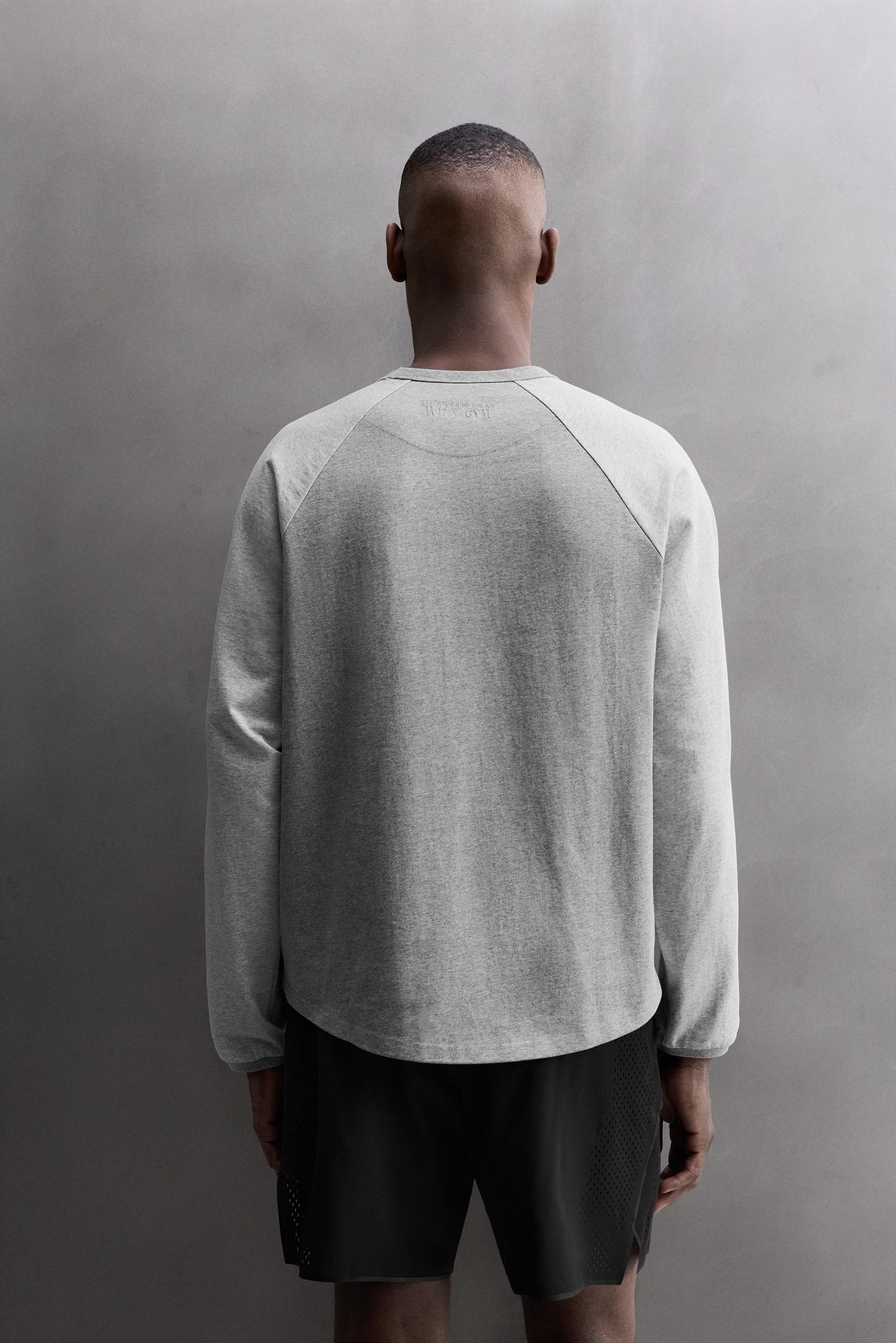 T-SHIRT COLOR BLOCK MANCHES LONGUES BRODÉ