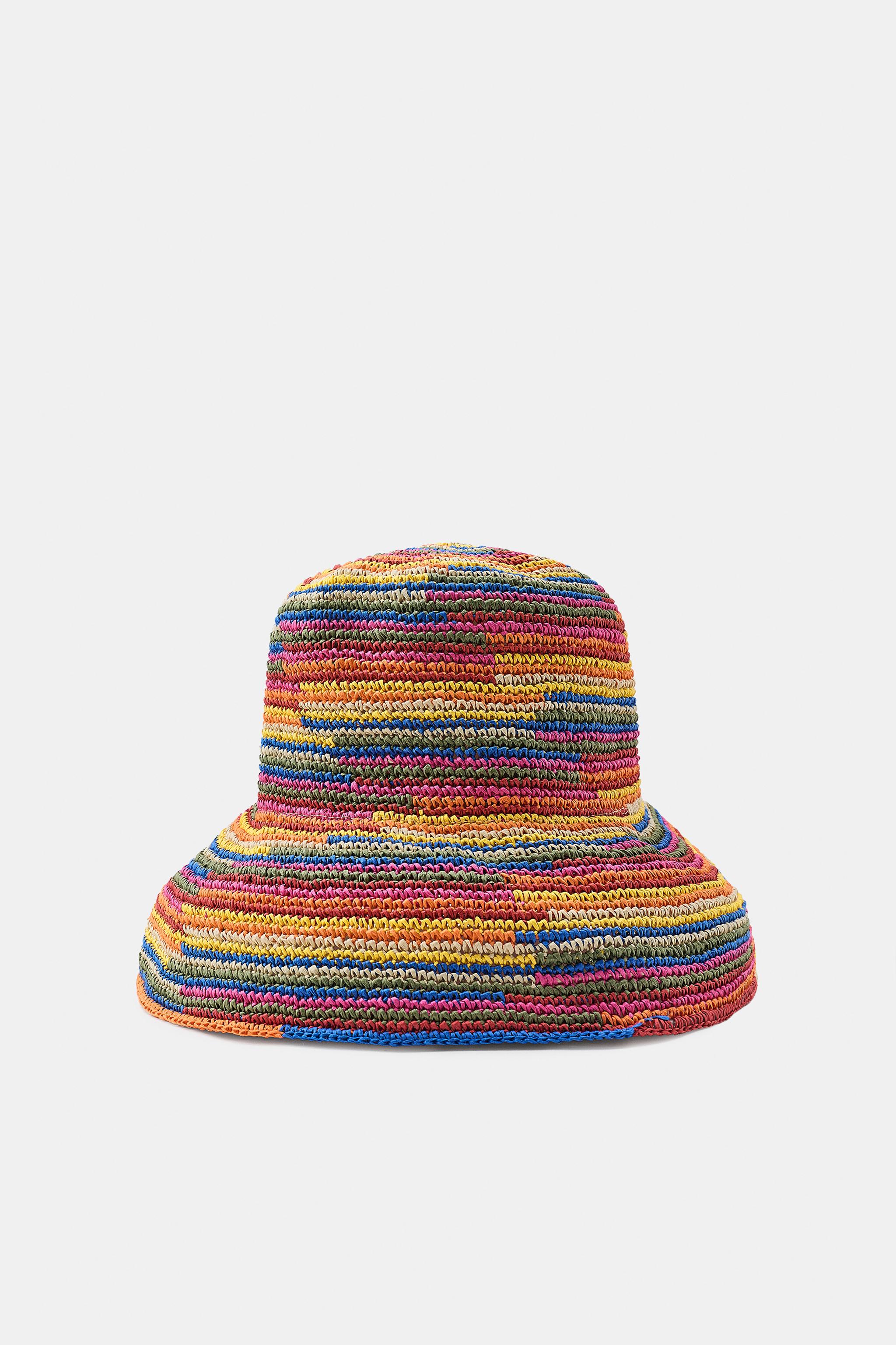 COLOR-BLOCK BUCKET HAT — Multicolored