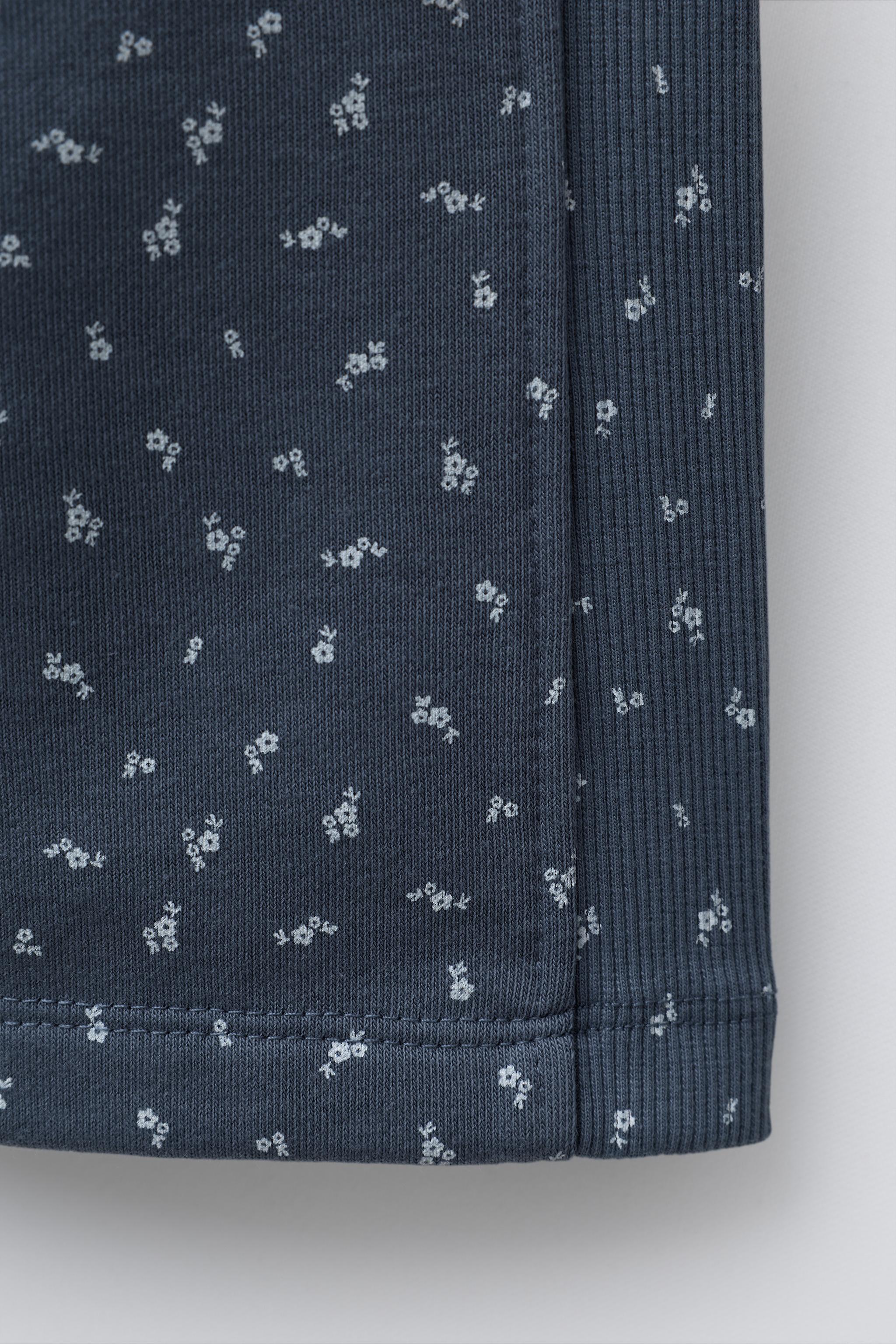 PANTALON EN MOLLETON WIDE LEG FLEURS