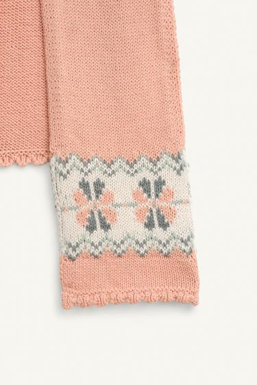 LIMITED EDITION WOOL BLEND GREEK KEY KNIT SCARF - Pink by Zara - Image 2