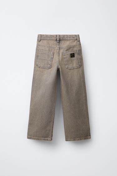 FADED WIDE-LEG JEANS - Mid-grey by Zara - Image 1