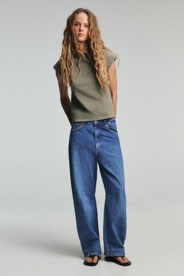 HEAVY COTTON T-SHIRT - Green-dry by Zara