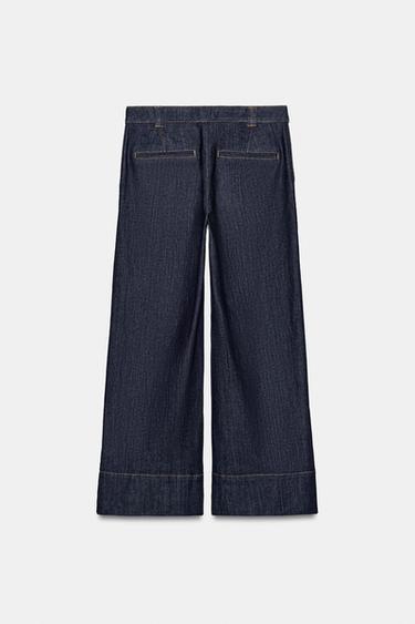 Z1975 MID-WAIST CULOTTES JEANS - Blue by Zara - Image 7