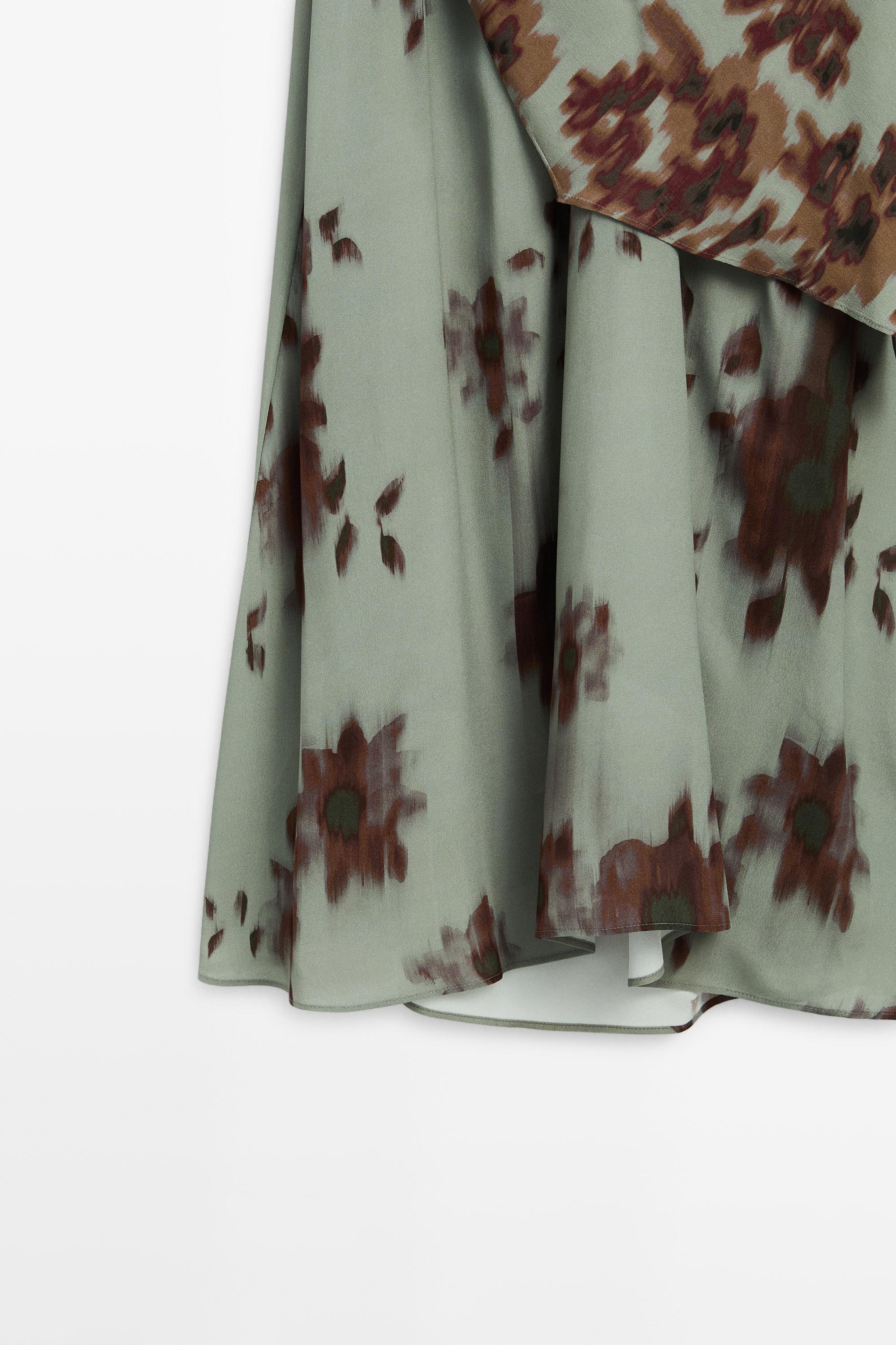Printed halter midi dress