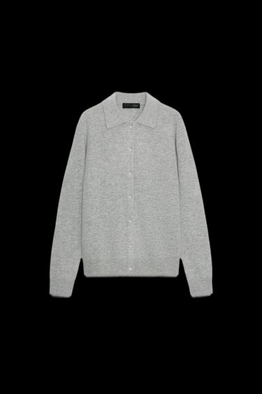 POLOJACKE AUS WOLLE UND KASCHMIR - Grau von Zara - Bild 0